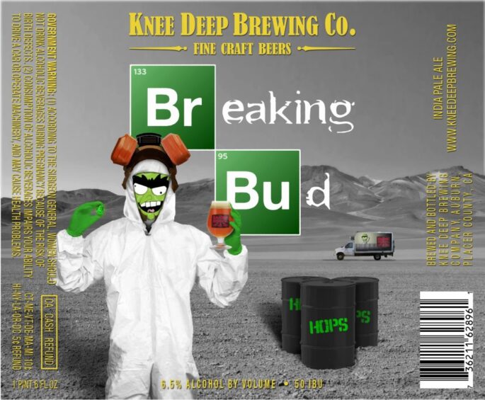 Knee Deep Brewing Breaking Bud Label