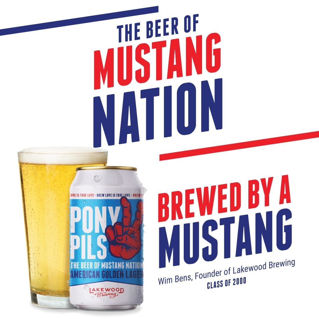 Lakewood Brewing Brews PONY PILS for SMU Mustangs thumbnail