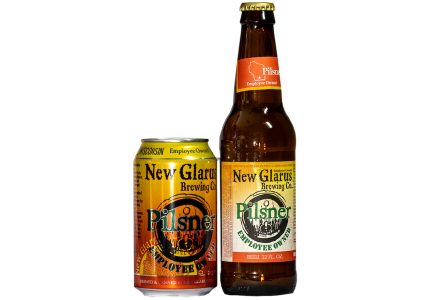 New Glarus Pilsner Bottle and Can