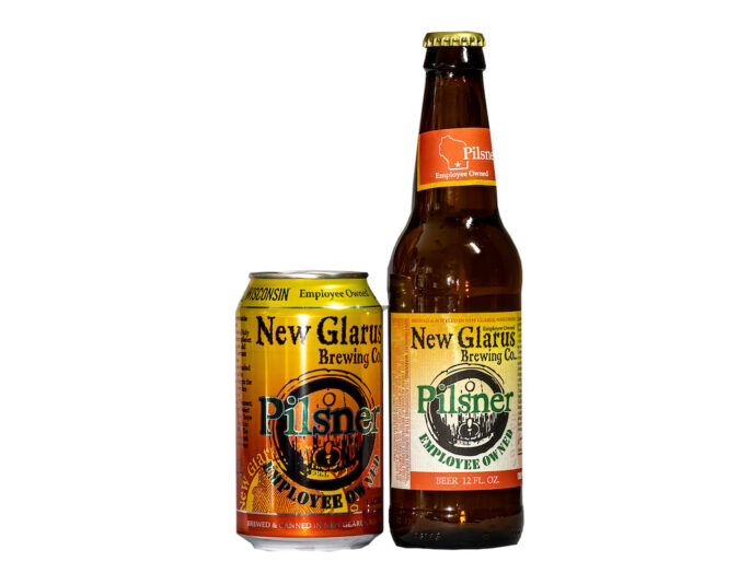 New Glarus Pilsner Bottle and Can