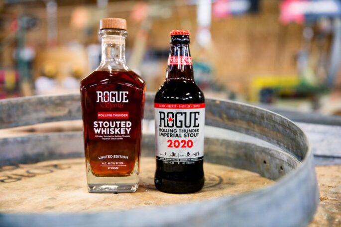 Rogue Rolling Thunder Stout and Whiskey