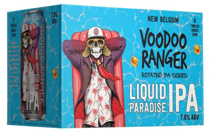 Voodoo Ranger Liquid Paradise IPA 12 oz can 6 pack angle