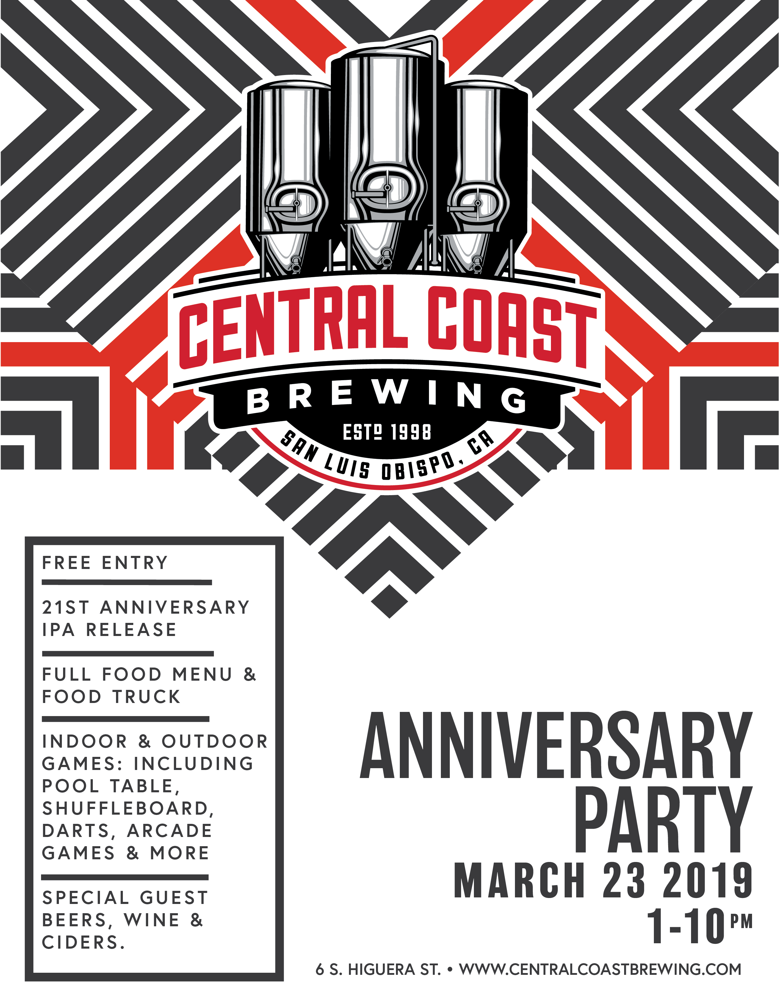 Central Coast Brewing - 21st Anniversary