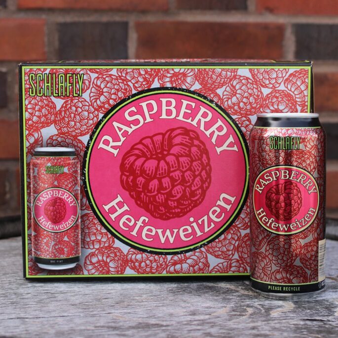 Schlafly Beer - Raspberry Hefeweizen Cans